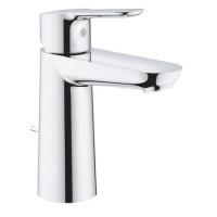 Grohe BauEdge Mono Basin Mixer Tap with Waste - Chrome
