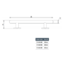 Black Straight Grab Rail 355 x 32mm - Nymas