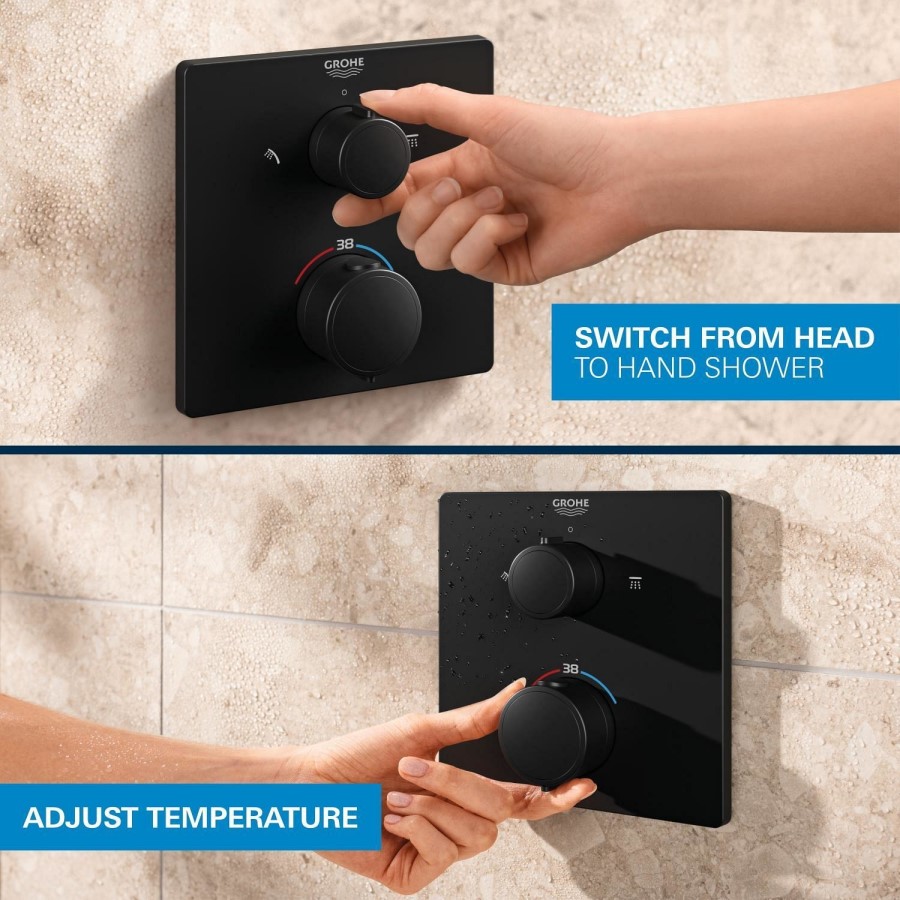 GROHE QuickFix Precision Thermostat Concealed shower system with Vitalio Comfort 250