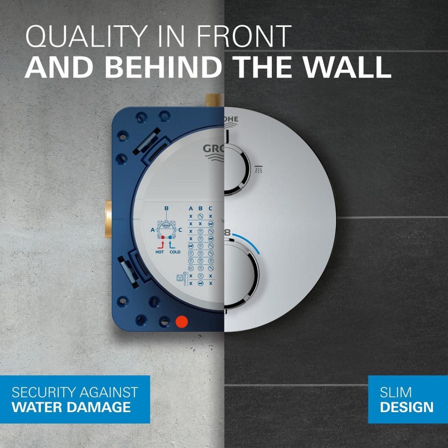 GROHE QuickFix Precision Thermostat Concealed shower system with Vitalio Comfort 250
