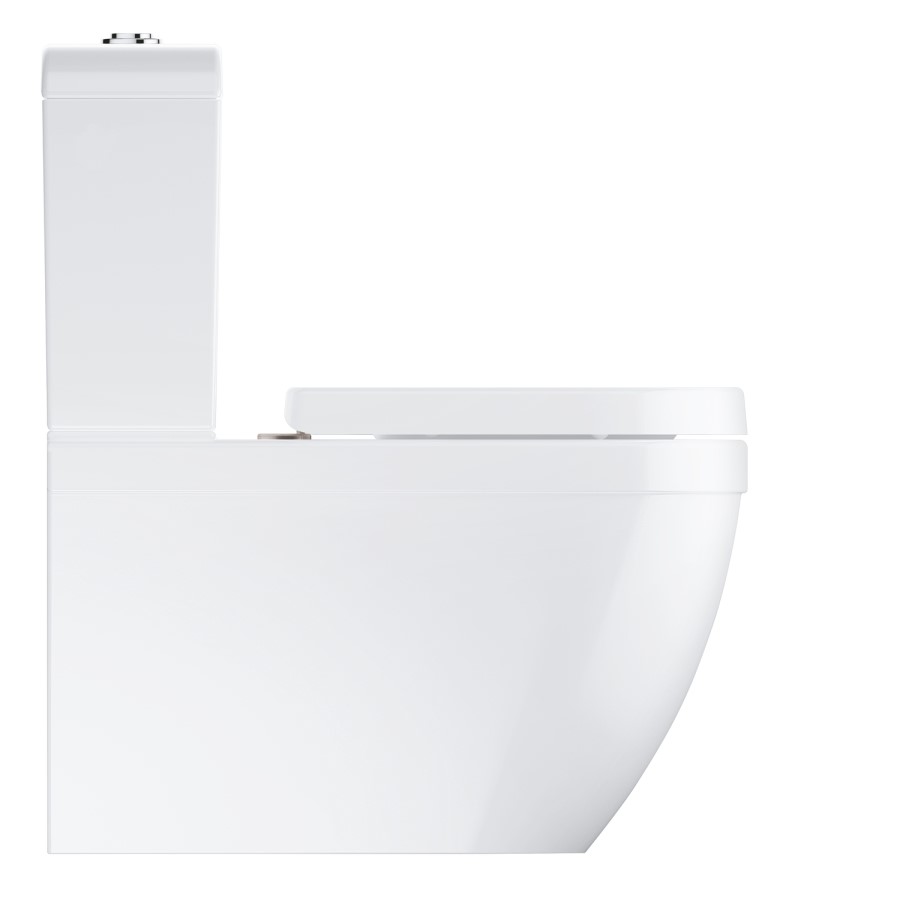 Close Coupled Rimless Toilet with Soft Close Seat - Grohe Euro Closed Back