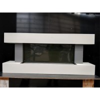 IMPERFECT - White 52inch Wall Mounted Electric Fireplace - AmberGlo