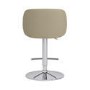 ALMOST PERFECT - Beige Faux Leather Adjustable Swivel Bar Stool with Chrome Base - Tessa