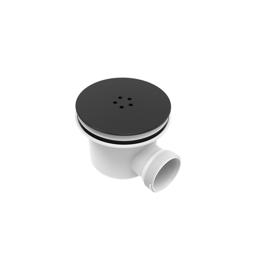 90mm Matt Black Shower Tray Waste