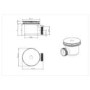 90mm Matt Black Shower Tray Waste