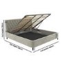ONLY OPENED - Beige Velvet Super King Ottoman Bed With Legs - Amara