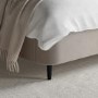 ONLY OPENED - Beige Velvet Super King Ottoman Bed With Legs - Amara