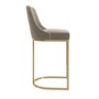 ONLY OPENED - Mink Velvet Kitchen Stool with Gold Legs - Callie