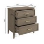 ONLY OPENED - Dark Wood Chest of 3 Drawers - Delilah
