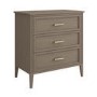 ONLY OPENED - Dark Wood Chest of 3 Drawers - Delilah