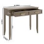 GRADE A1 - Dark Wood Dressing Table with 2 Drawers - Delilah