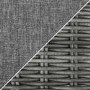 ONLY OPENED - Grey Rattan Garden Sun Lounger with Table and Footstool - Aspen