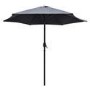 ONLY OPENED - 4 Seater Black Rope Wicker Outdoor Dining Set with Parasol