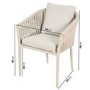 ONLY OPENED - 4 Seater Beige Rope Round Garden Dining Set