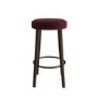 ONLY OPENED - Burgundy Velvet Kitchen Counter Bar Stool with Walnut Legs - Gatsby