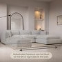 ONLY OPENED - Beige Boucle 4 Seater Modular Sofa - Hudson