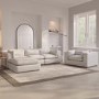 ONLY OPENED - Beige Boucle 4 Seater Modular Sofa - Hudson