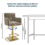 ONLY OPENED - Mink Velvet Adjustable barstool-Sonny