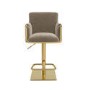 ONLY OPENED - Mink Velvet Adjustable barstool-Sonny