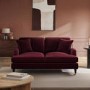 ONLY OPENED - Payton Claret Velvet 2 Seater Sofa