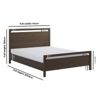 ONLY OPENED - Dark Wood Double Wooden Bed Frame - Vixen