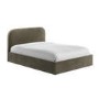 ONLY OPENED - Khaki Green Velvet Small Double Ottoman Bed - Zara