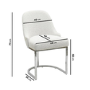 ALMOST PERFECT - Set of 2 Beige Boucle Dining Chairs with Chrome Legs - Callie