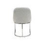 ALMOST PERFECT - Set of 2 Beige Boucle Dining Chairs with Chrome Legs - Callie