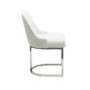 ALMOST PERFECT - Set of 2 Beige Boucle Dining Chairs with Chrome Legs - Callie