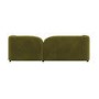 ALMOST PERFECT - Olive Green Velvet Curved 3 Seater Cloud Sofa - Elma