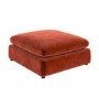 ONLY OPENED - Burnt Orange Velvet Footstool - Hudson