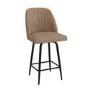 ALMOST PERFECT - Beige Faux Leather Swivel Kitchen Stool - Logan