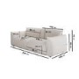 ALMOST PERFECT - Beige Chenille 3 Seater Cloud Sofa - Santo