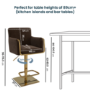 ALMOST PERFECT - Brown Velvet Adjustable Swivel Bar Stool with Gold Base - Sonny
