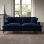 Navy Blue Velvet 3 Seater Sofa - Payton