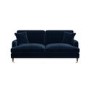 Navy Blue Velvet 3 Seater Sofa - Payton