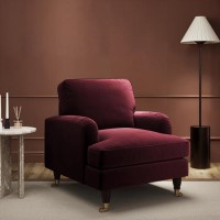 ALMOST PERFECT - Burgundy Velvet Armchair - Payton