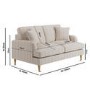 ALMOST PERFECT - Cream Chenille Blue Striped 2 Seater Sofa - Payton