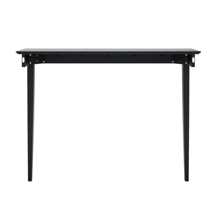 Small & Narrow Black Wall Mounted Console Table - 115cm - Ava