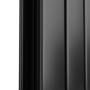 Eco Eleganza Midnight Black Horizontal Flat Aluminium Middle Connection Radiator 600x975mm Double Panel 3973 BTU