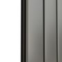 Eco Eleganza Anthracite Horizontal Flat Aluminium Middle Connection Radiator 600x750mm Single Panel 2302 BTU