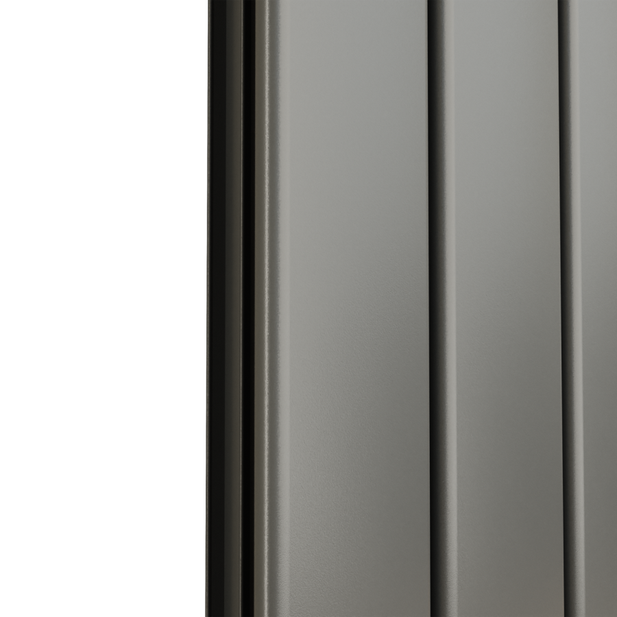 Eco Eleganza Anthracite Horizontal Flat Aluminium Middle Connection Radiator 600x750mm Single Panel 2302 BTU