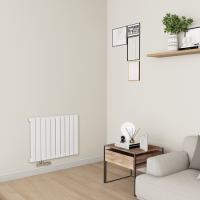 Eco Eleganza White Horizontal Flat Aluminium Middle Connection Radiator 600x750mm Single Panel 2302 BTU