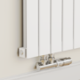 Eco Eleganza White Horizontal Flat Aluminium Middle Connection Radiator 600x750mm Single Panel 2302 BTU