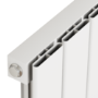 Eco Eleganza White Horizontal Flat Aluminium Middle Connection Radiator 600x750mm Single Panel 2302 BTU