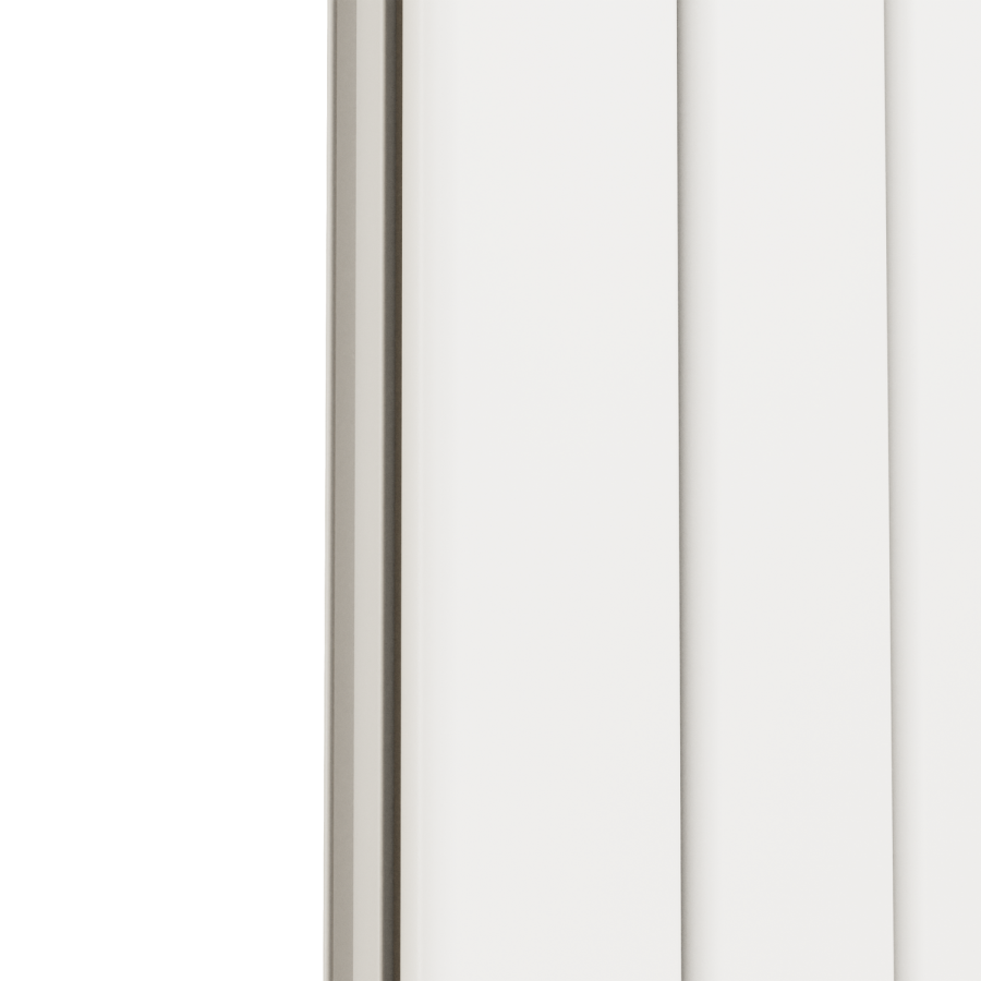 Eco Eleganza White Horizontal Flat Aluminium Middle Connection Radiator 600x750mm Single Panel 2302 BTU