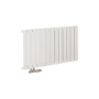 Eco Eleganza White Horizontal Flat Aluminium Middle Connection Radiator 600x975mm Single Panel 2992 BTU