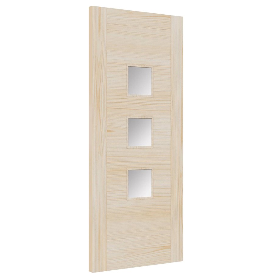 External Accoya Door with Frosted Glass - Unfinished - 1981 x 838 x 44mm - Turin Essential - XL Joinery