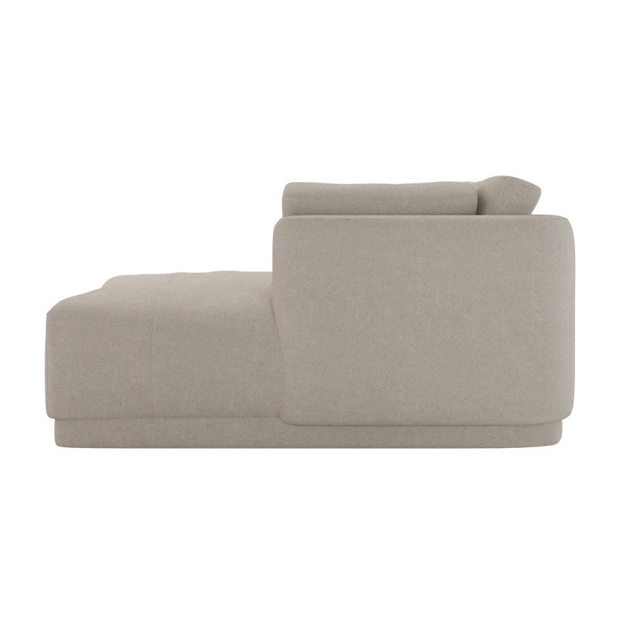 Beige Fabric 4 Seater Right-Hand Chaise L-Shape Corner Sofa - Arden