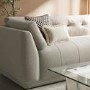 Beige Fabric 4 Seater Right-Hand Chaise L-Shape Corner Sofa - Arden